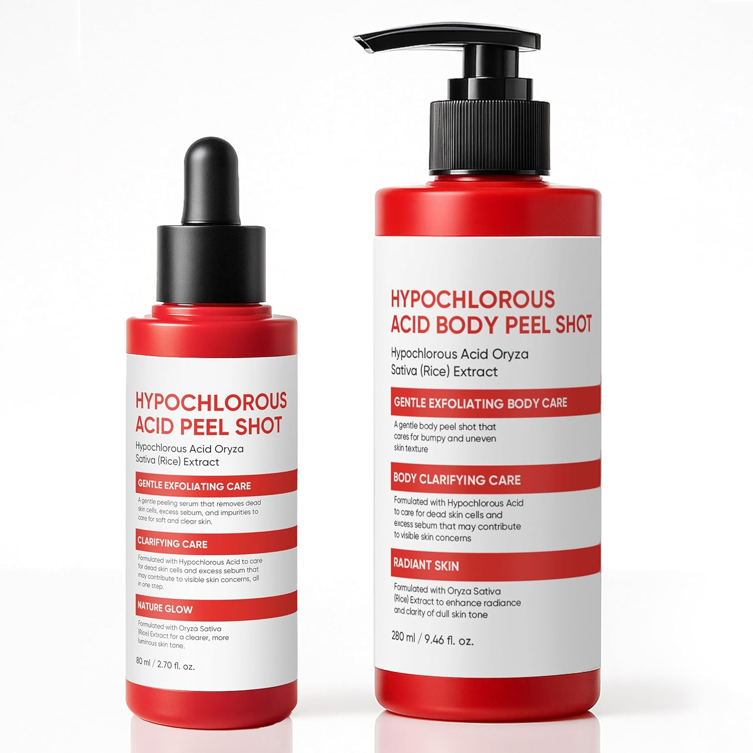 Hypochlorous Acid Rice Peel Shot Duo